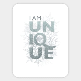 I AM UNIQUE-VORTEX SHIRT Sticker